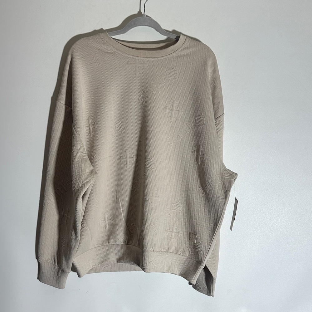 Textured Cream Sweatshirt